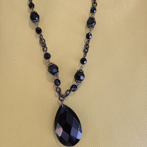 Elegant Black Beaded Necklace